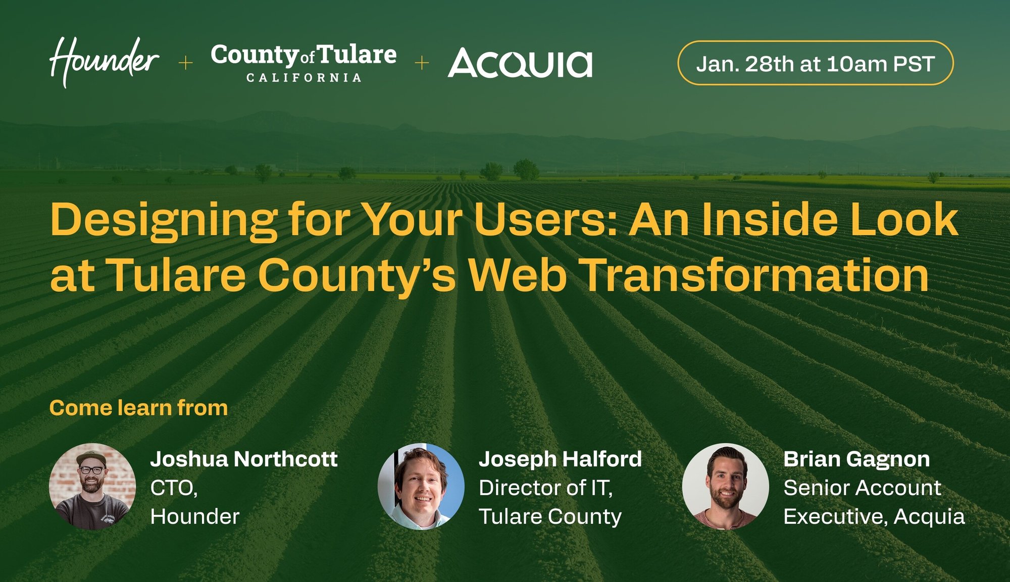 Tulare County webinar title and speaker list